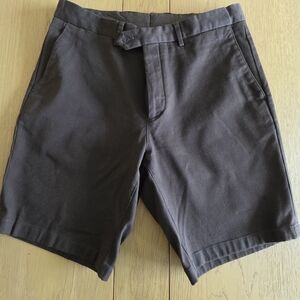 SuitSupply Dark Brown Slim Leg Chino Shorts